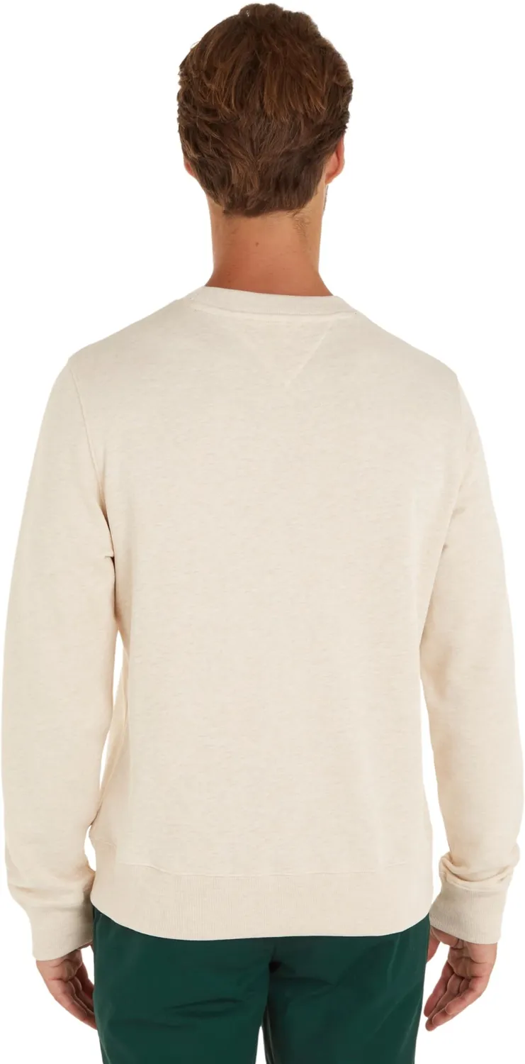 Tommy Hilfiger felpa girocollo uomo cotone grigia