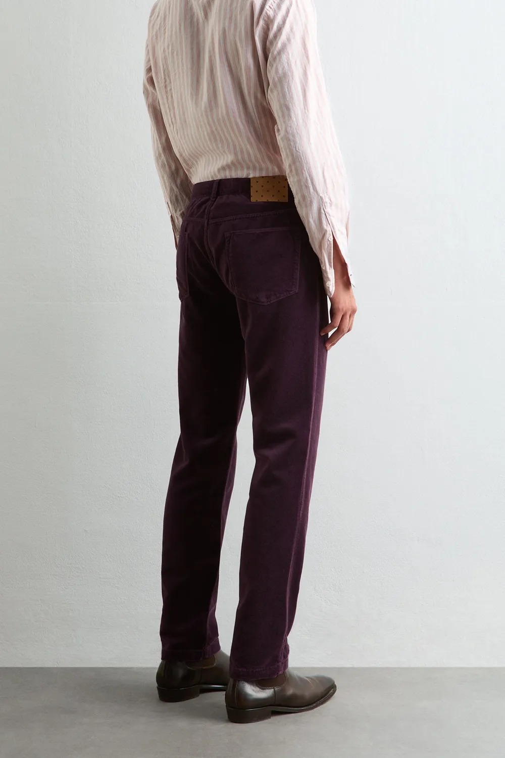 Massimo Alba Alunga pantaloni uomo rosso vellutino