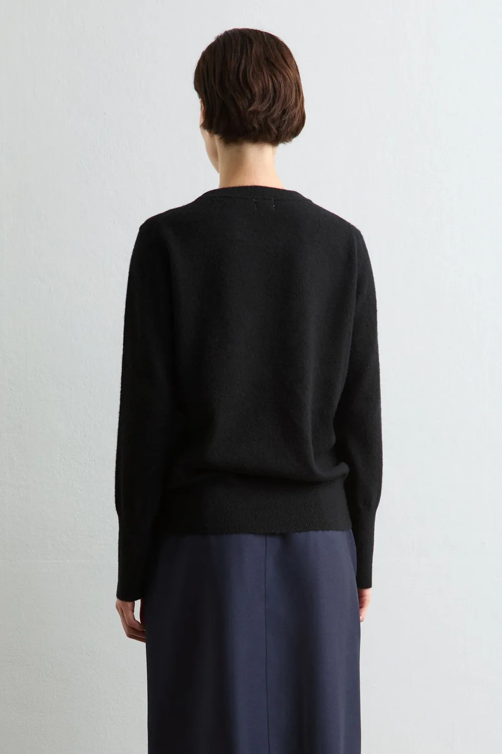 Massimo Alba Amalia maglione nero cashmere
