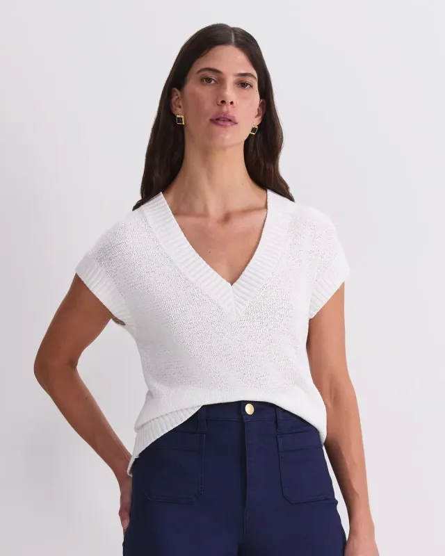 Sportscraft Josie Tape Yarn V-Neck Tank canotta scollo V