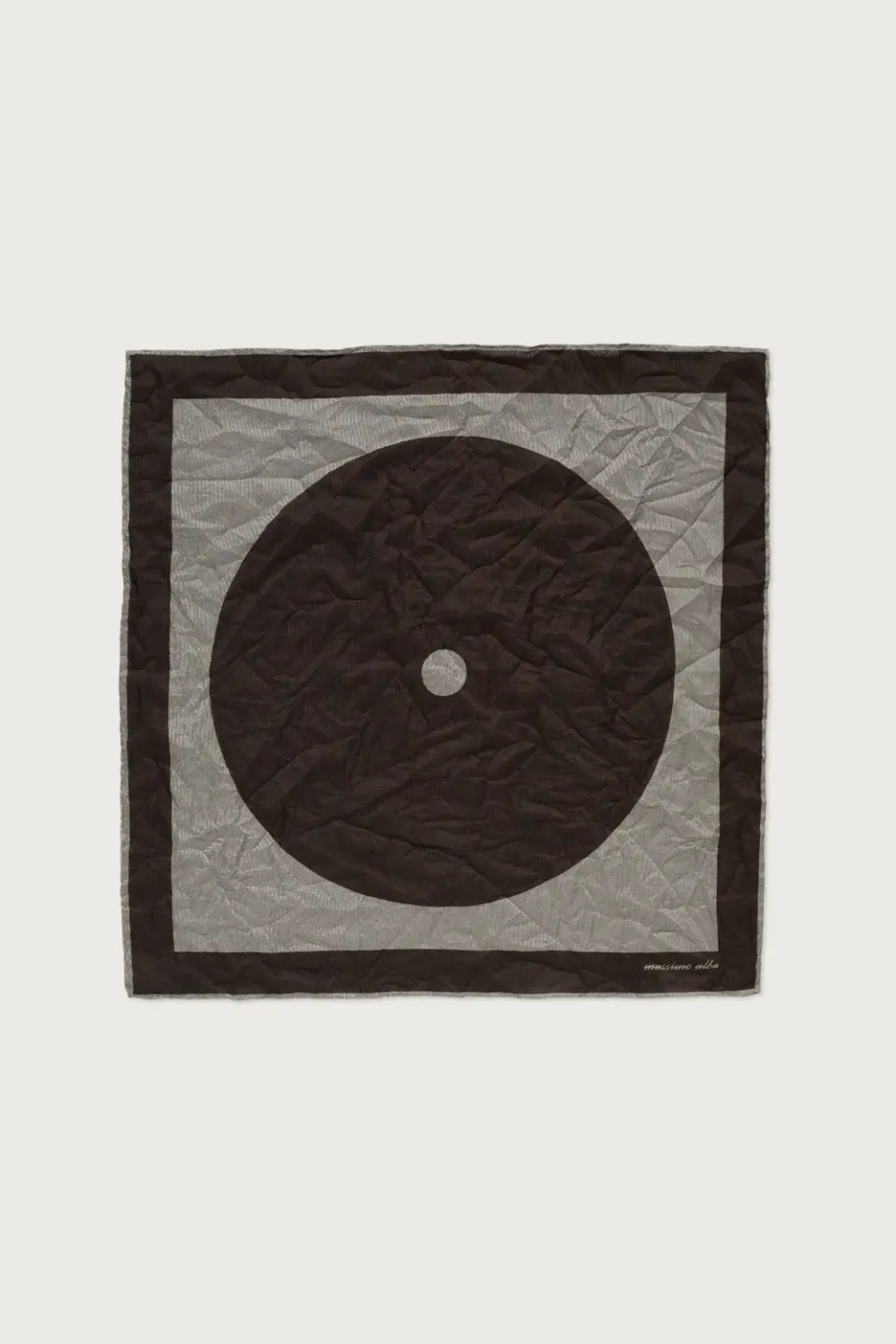 Massimo Alba Hanky1 fazzoletto cotone nero lavato