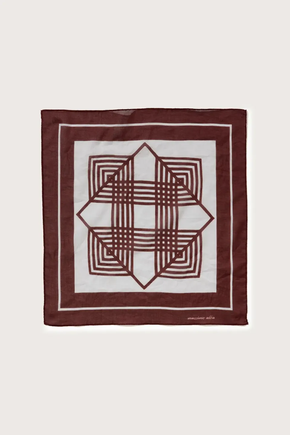 Massimo Alba Hanky1 Fazzoletto Uomo Rubino Cotone