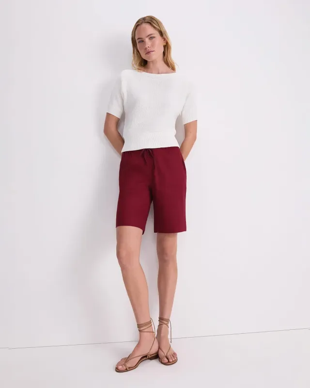 Sportscraft Rosa shorts donna miscela lino