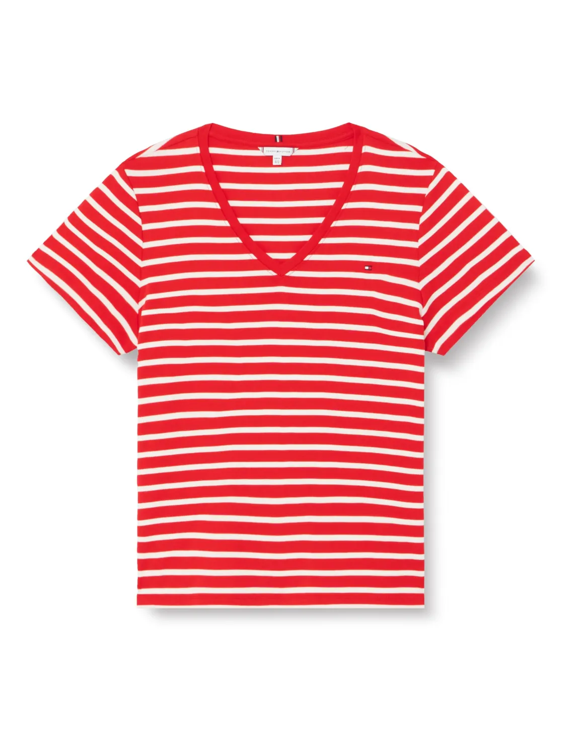 Tommy Hilfiger Cody t-shirt donna scollo V slim nera cotone