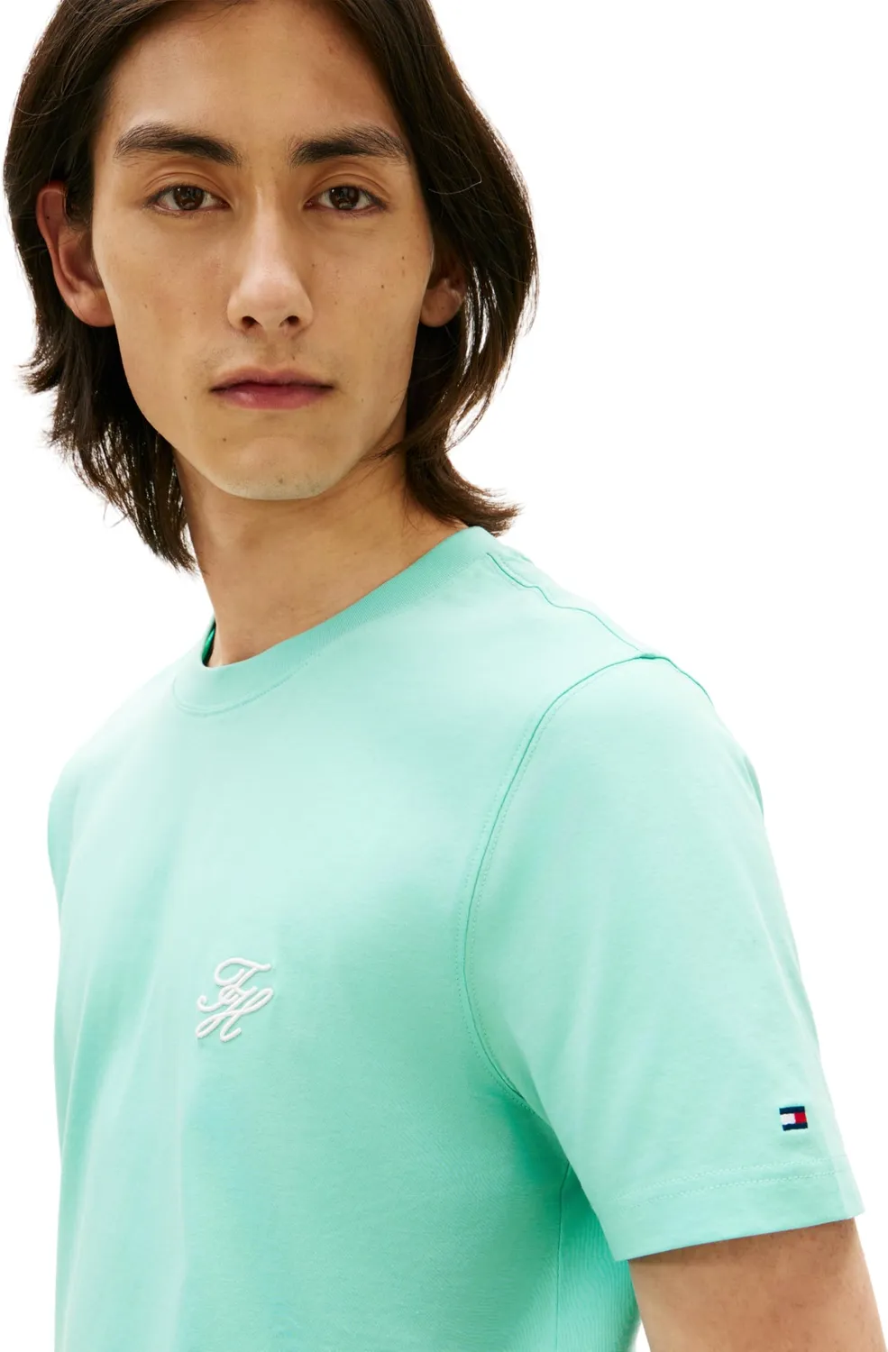 Tommy Hilfiger Script Monogram MW0MW43066 t-shirt uomo M nera