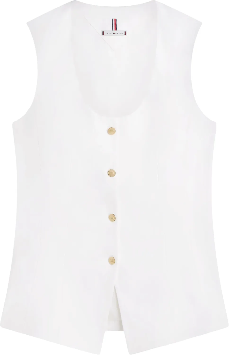 Tommy Hilfiger Linen Blend WW0WW49765 gilet donna taglia 66 lino