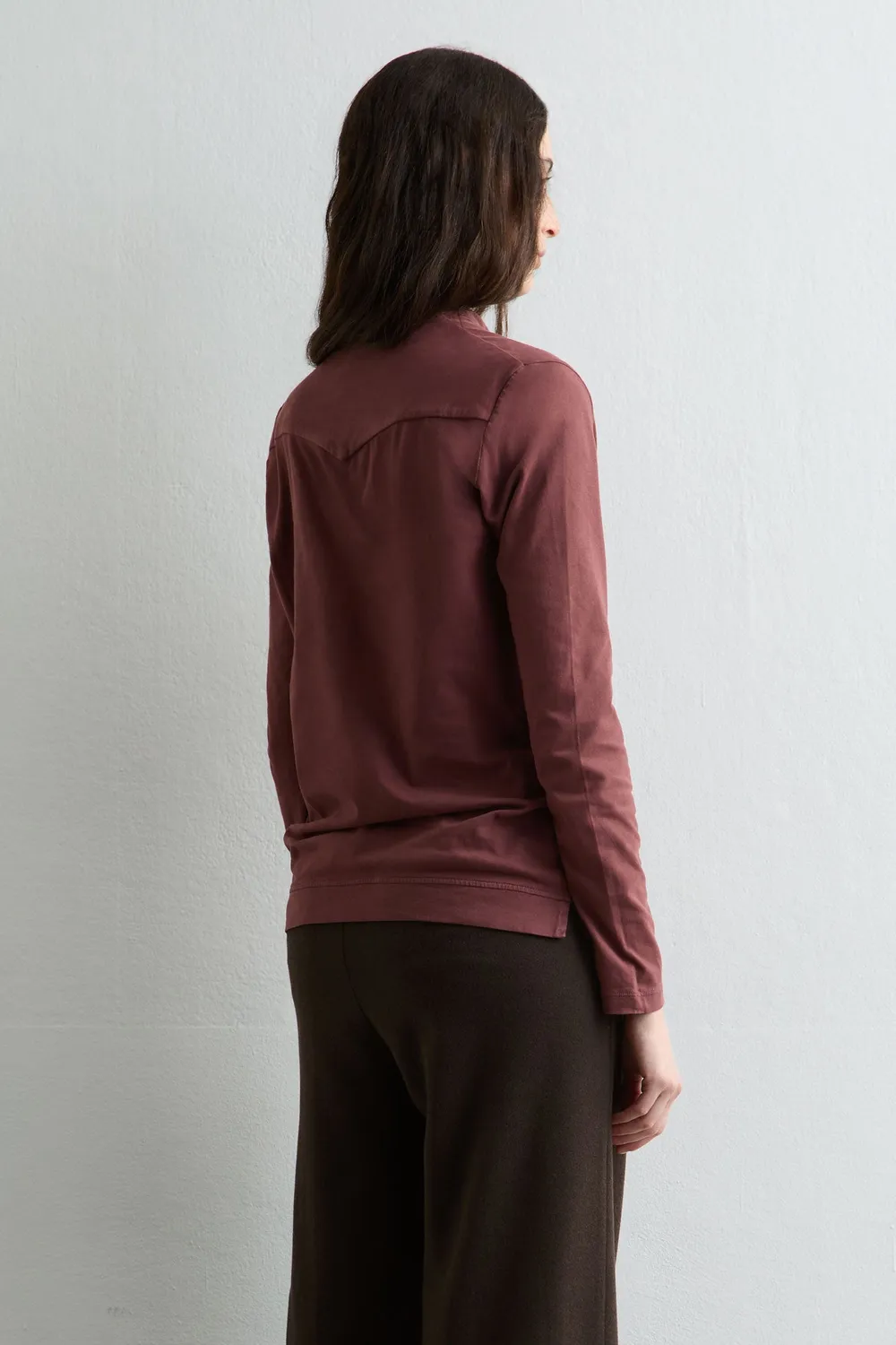 Massimo Alba Java2 maglia donna rose brown cotone