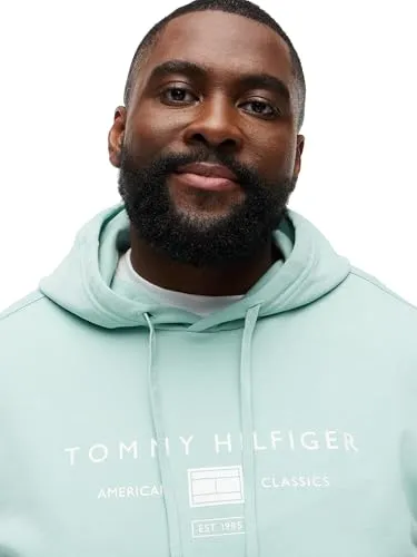 Tommy Hilfiger Brand Mono felpa uomo 2XL verde cappuccio