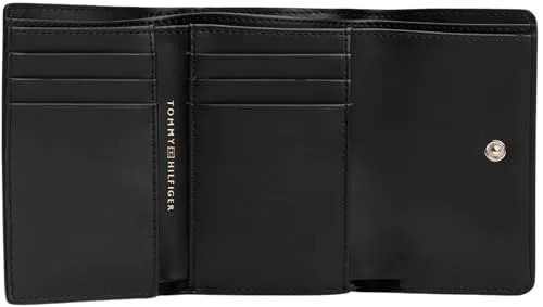 Tommy Hilfiger Logotape Portafogli Donna Trifold Nero