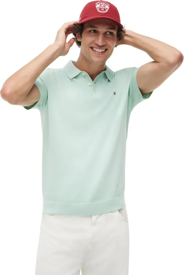Tommy Hilfiger Essential Polo Uomo Cotone Desert Sky