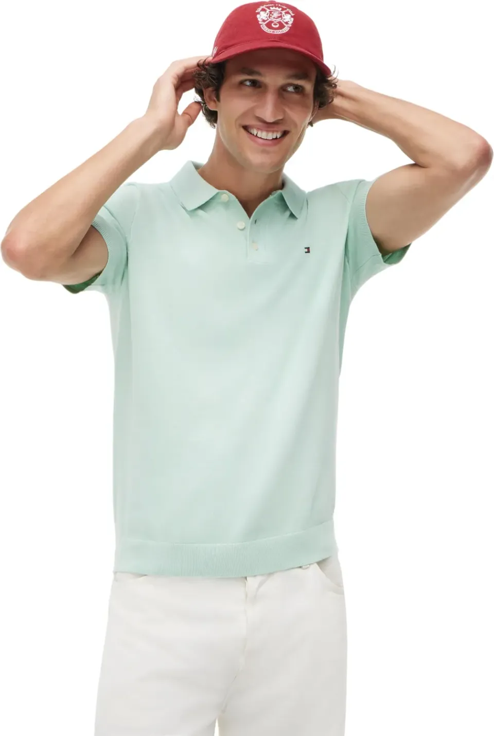Tommy Hilfiger Essential Polo Uomo Cotone Desert Sky
