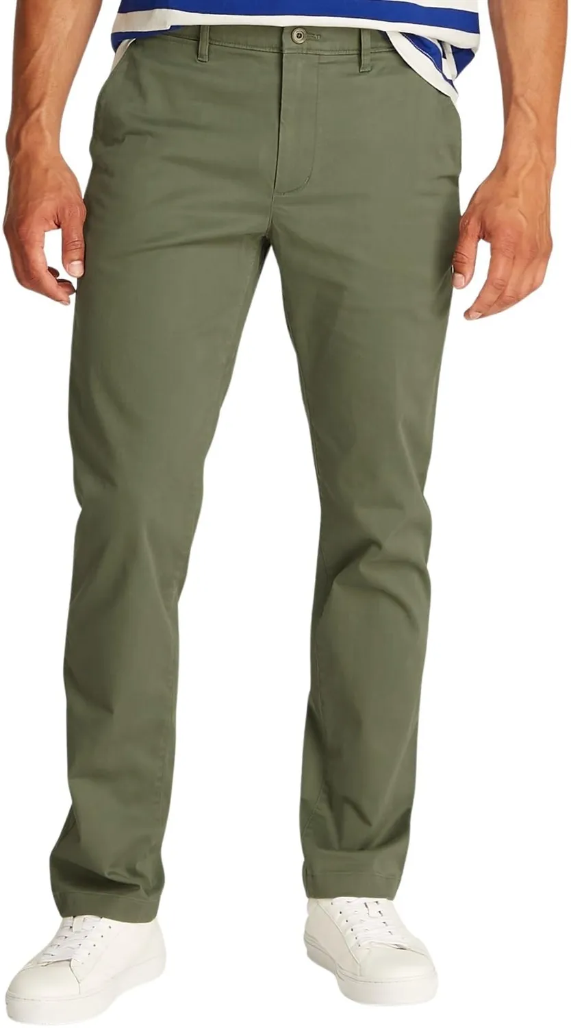 Tommy Hilfiger Denton Satin Straight Fit chino 38W/29L verde