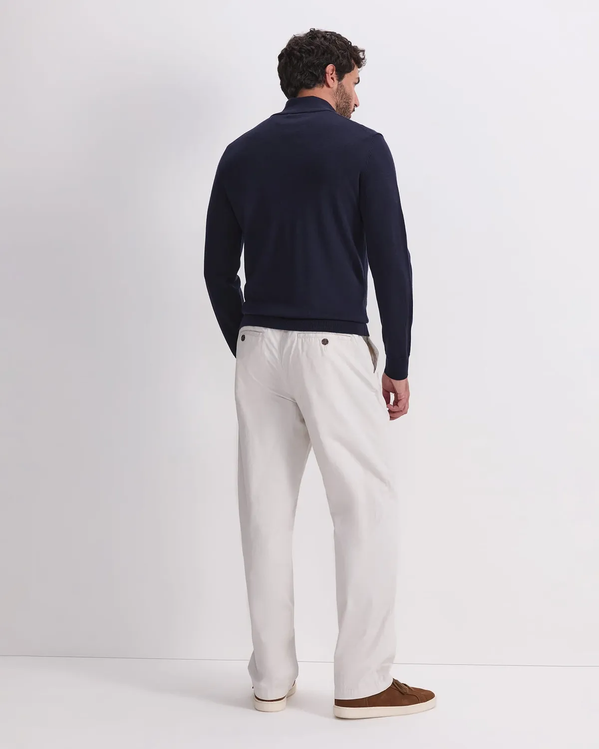 Sportscraft Merino Quarter Zip maglione lana uomo