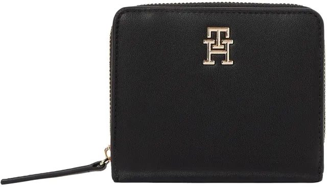 Tommy Hilfiger Logotape Piccolo portafoglio nero compatto