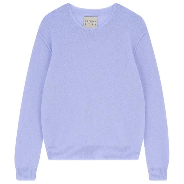 Jumper 1234 Cashmere Distressed Crew maglione lilla