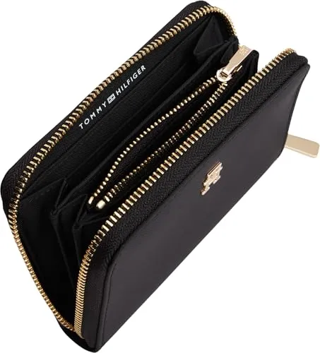 Tommy Hilfiger Icon Portafoglio Donna Nylon Nero con Zip