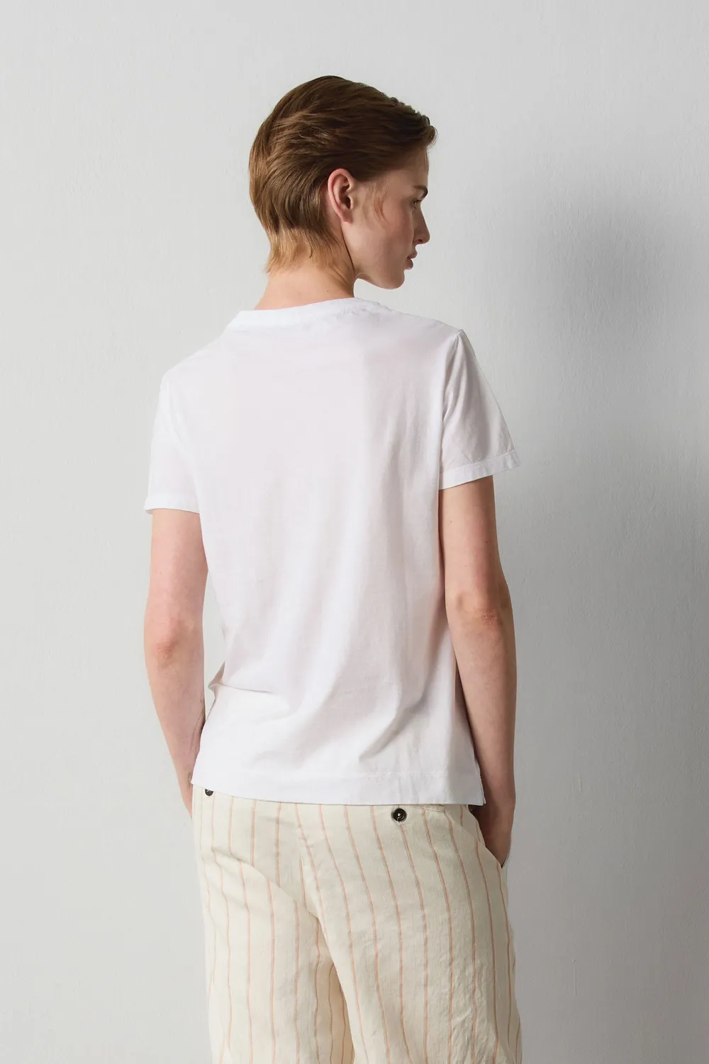 Massimo Alba Liscaw t-shirt cotone papaya