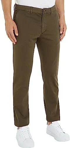 Tommy Hilfiger chinos uomo elasticizzati kaki Army Green