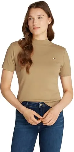 Tommy Hilfiger Cody Crop t-shirt donna slim collo alto corta