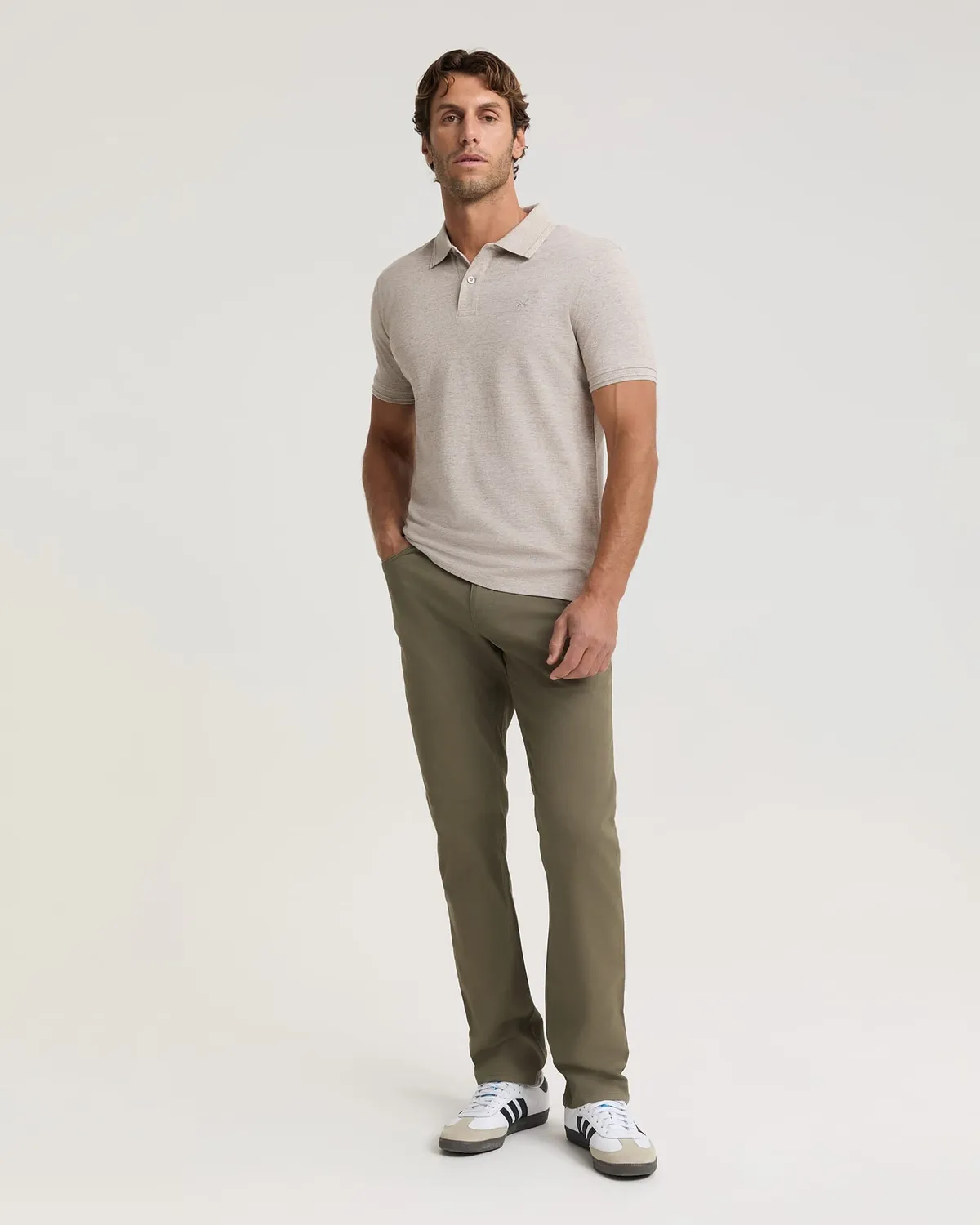 Sportscraft SC Melange Pique polo cotone melange uomo