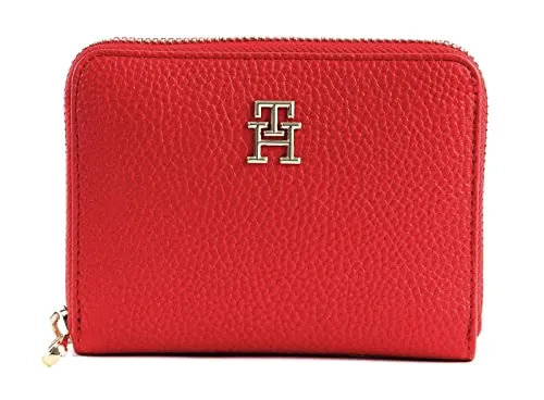 Tommy Hilfiger TH Emblem Medium portafoglio donna rosso