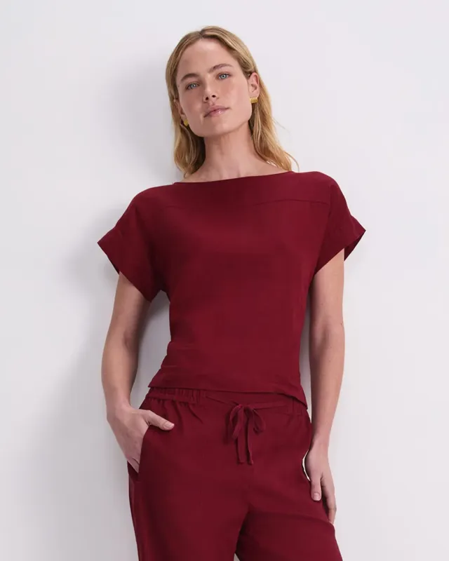 Sportscraft Dahlia Shell Top lino donna