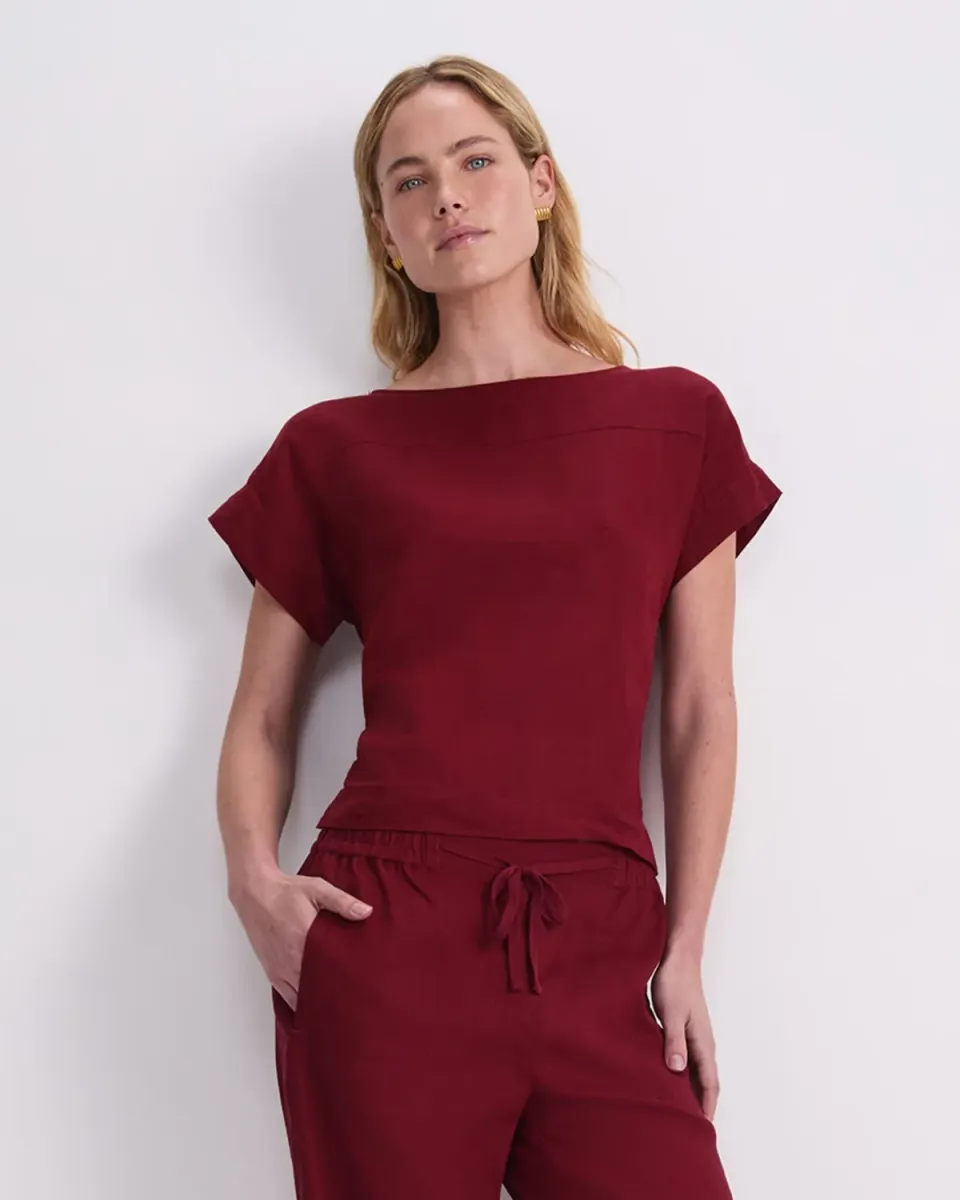 Sportscraft Dahlia Shell Top lino donna
