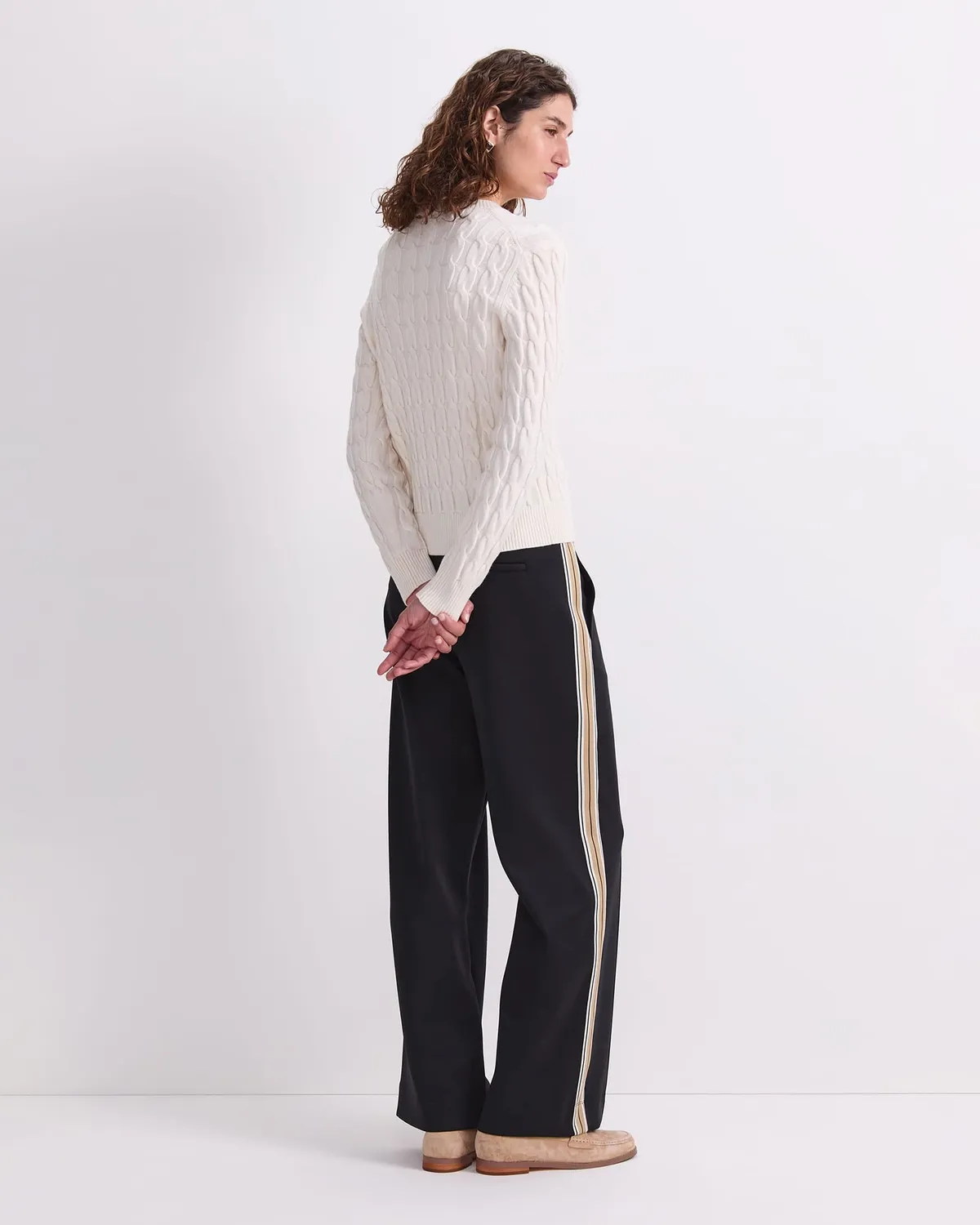 Sportscraft Merino Cable Sweater maglione lana merino
