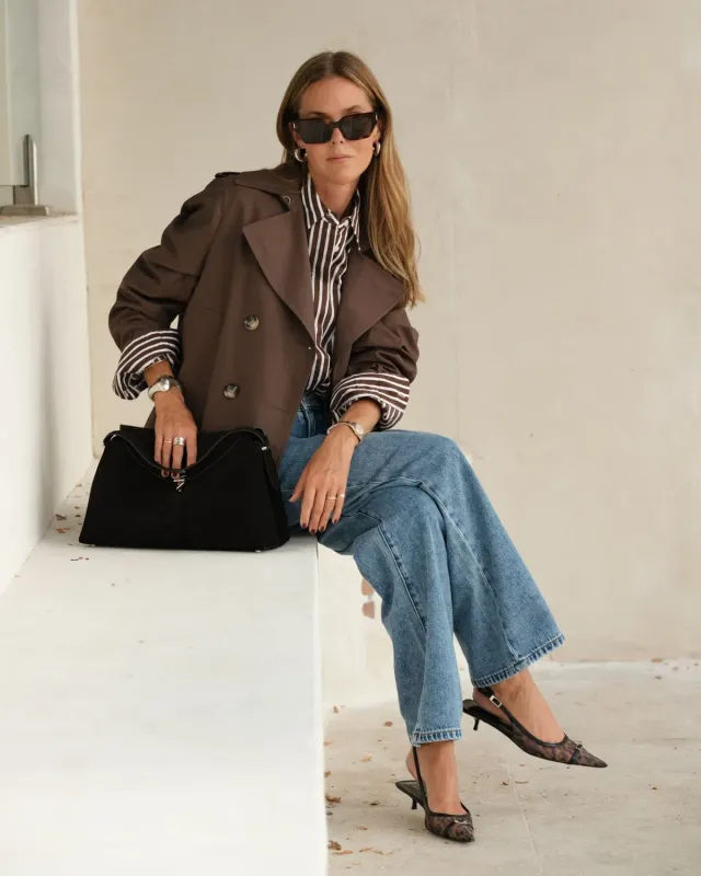 Sportscraft Audrey Crop Trench corto in lino