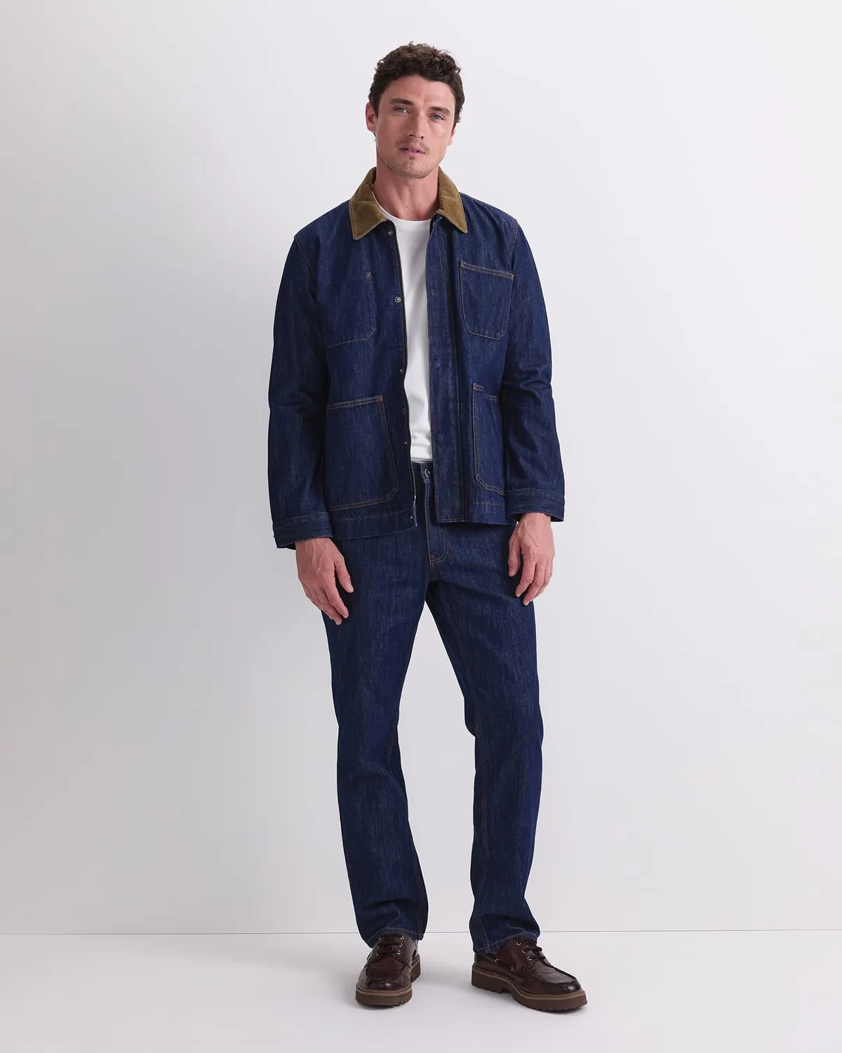 Sportscraft Denim Chore giacca uomo denim indaco