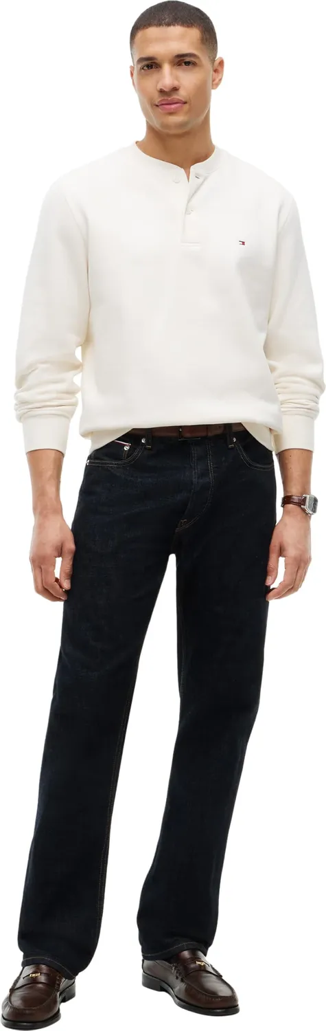 Tommy Hilfiger Essential Fleece MW0MW44933 henley uomo blu pile