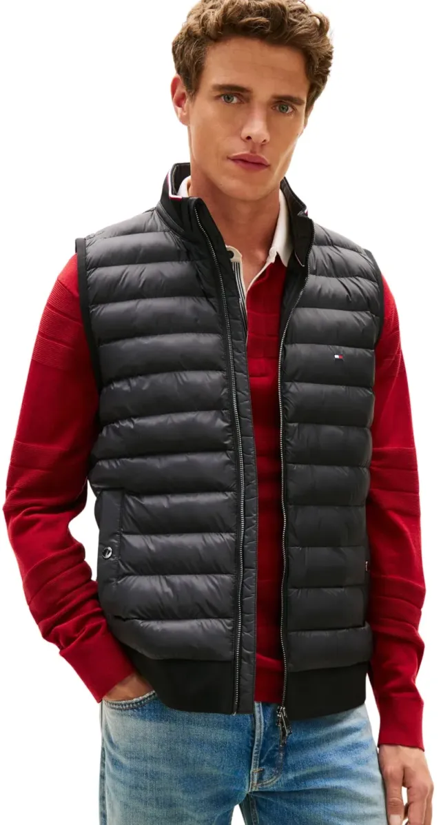 Tommy Hilfiger Mix Media Ess RWB Vest Felpa L nero