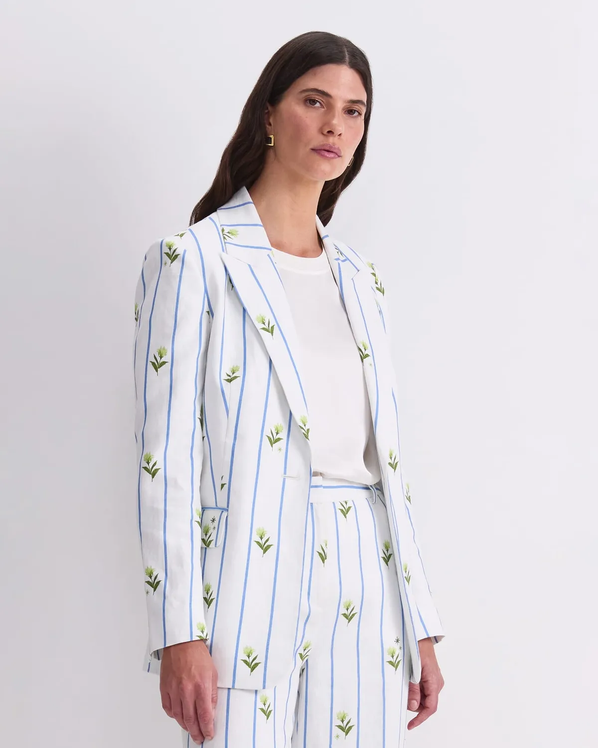 Sportscraft Hampton Stripe blazer lino rigato donna