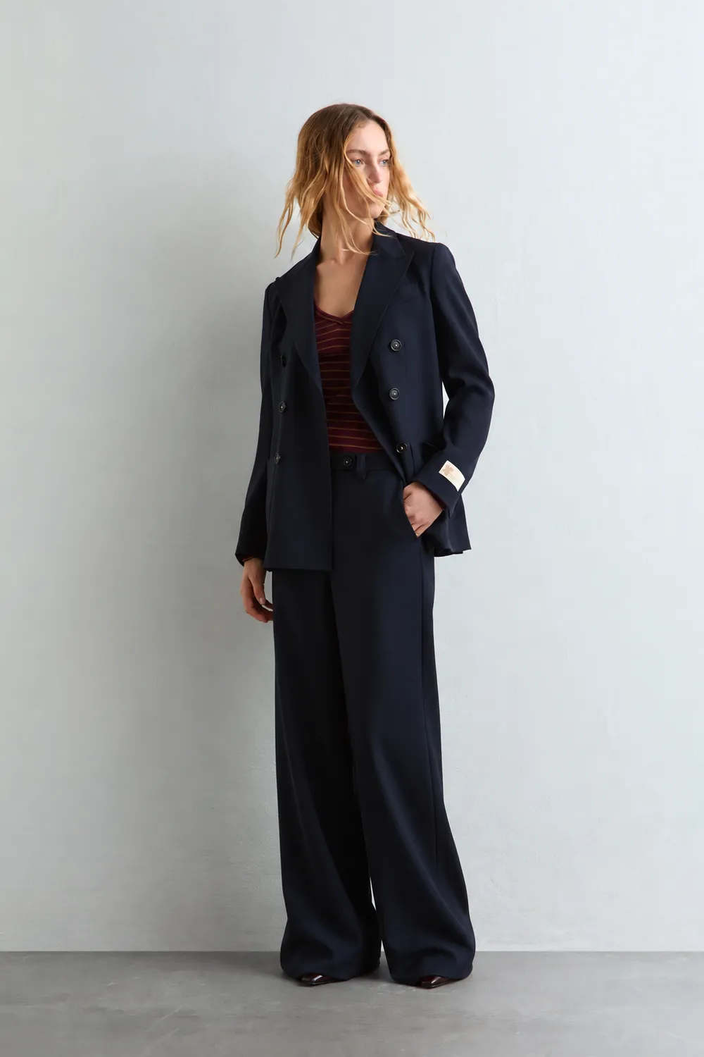 Massimo Alba Carlotta2 giacca donna Blu lana vergine