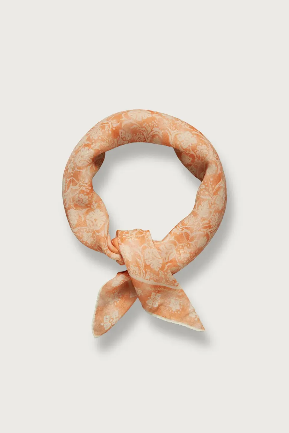 Massimo Alba Bandana foulard cashmere apricot 70x70