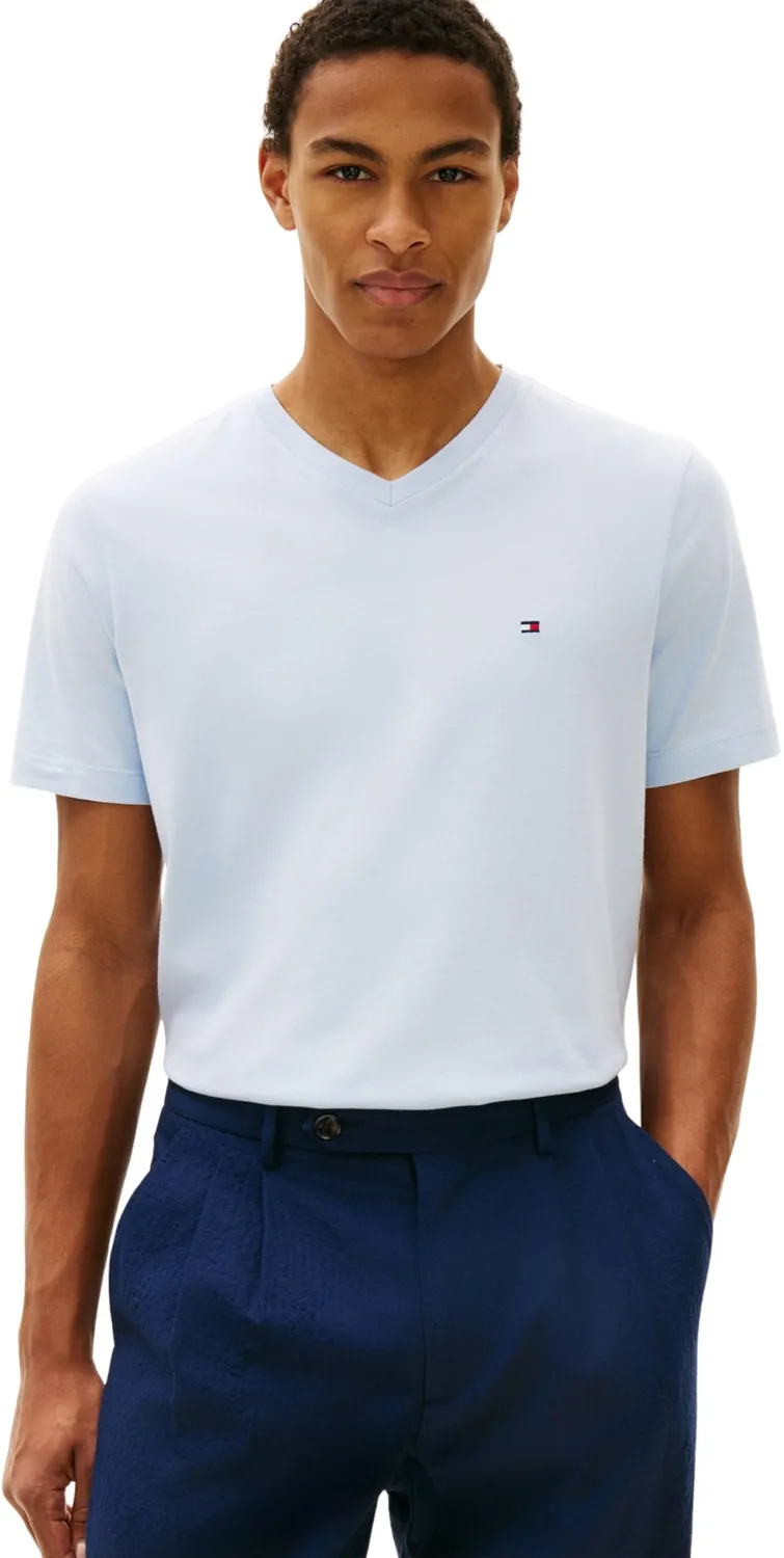 Tommy Hilfiger Essential Tee T-Shirt Uomo Scollo a V Nero