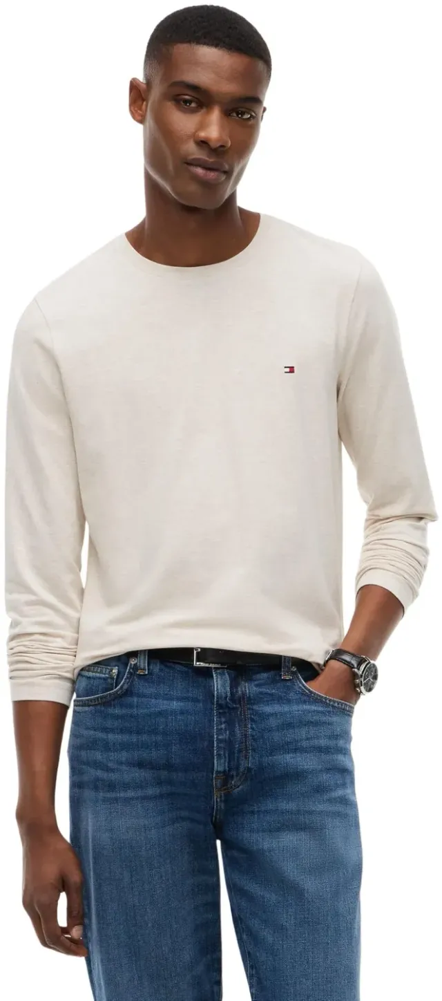 Tommy Hilfiger Slim Fit maglia maniche lunghe XL beige cotone