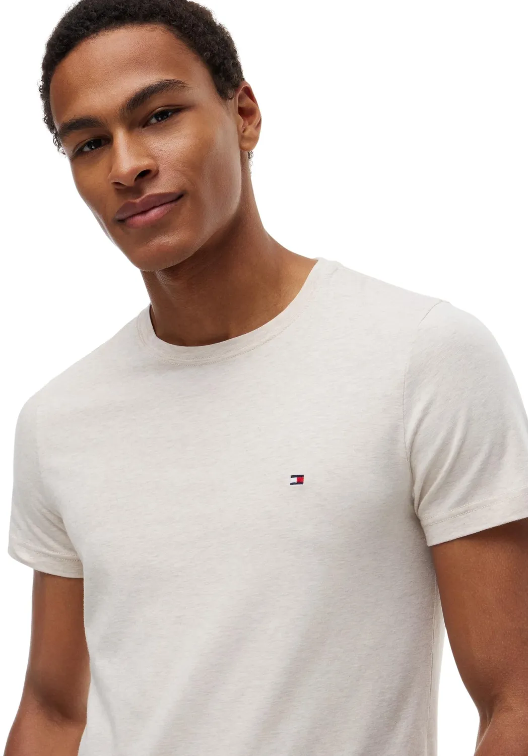 Tommy Hilfiger MW0MW10800 t-shirt slim L avena elasticizzata