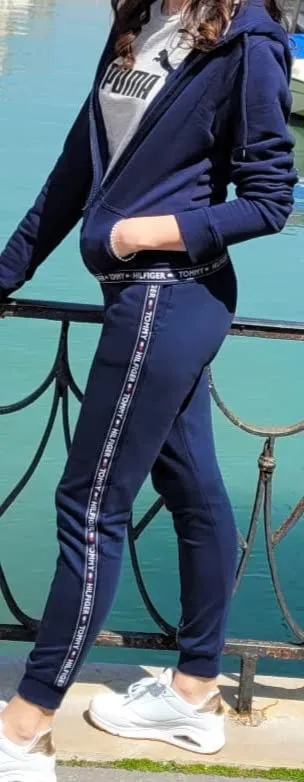 Tommy Hilfiger Sweatpants jogging donna lunghi felpati