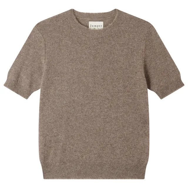 Jumper 1234 Cashmere Distressed T-Shirt maglietta marrone