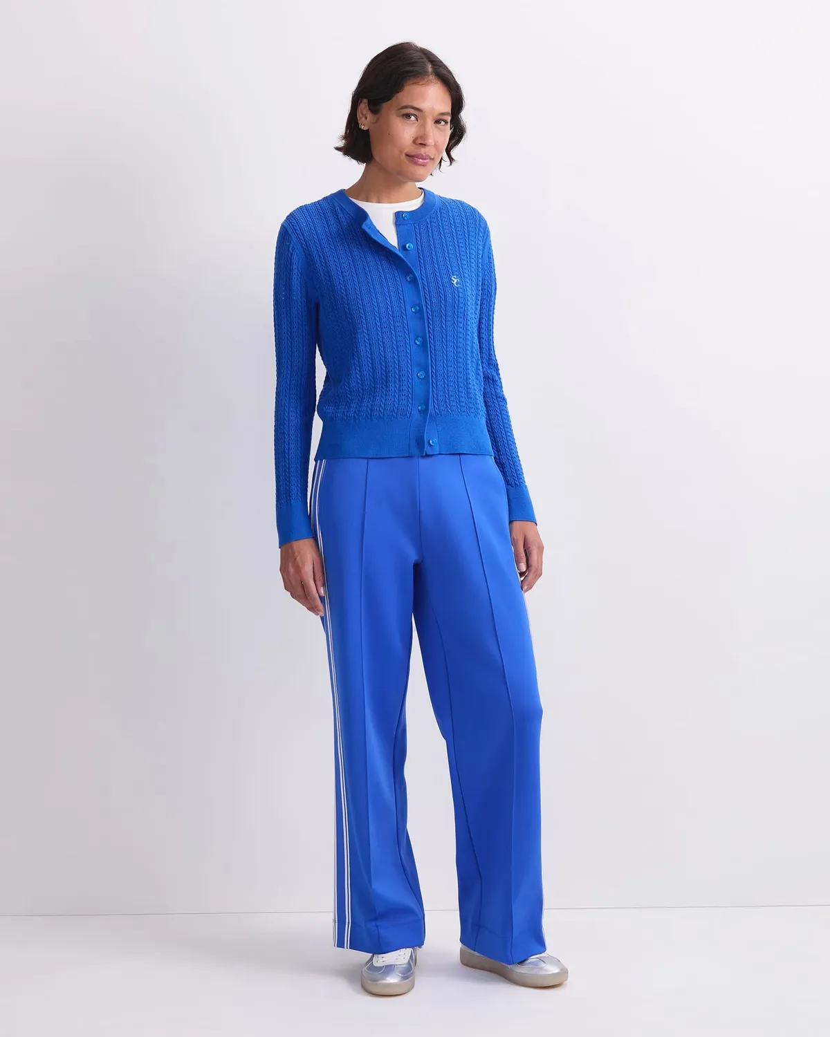 Sportscraft Elka Cable Pointelle cardigan cotone regular