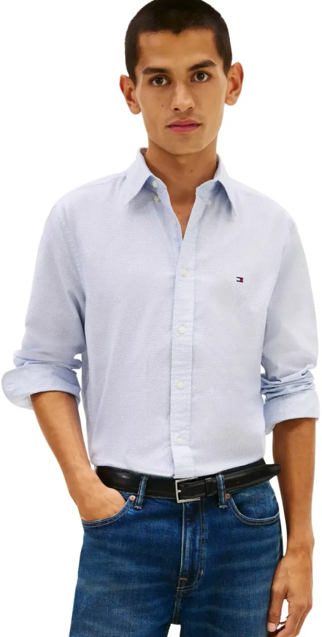 Tommy Hilfiger Flex Poplin camicia uomo XL blu