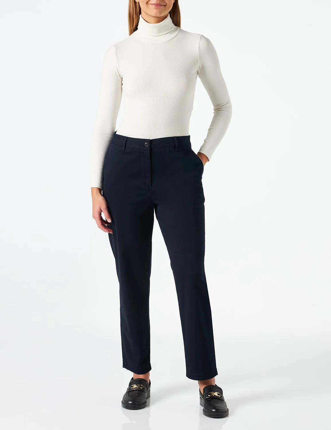 Tommy Hilfiger Cotton Straight WW0WW35694 pantaloni donna cotone dritti