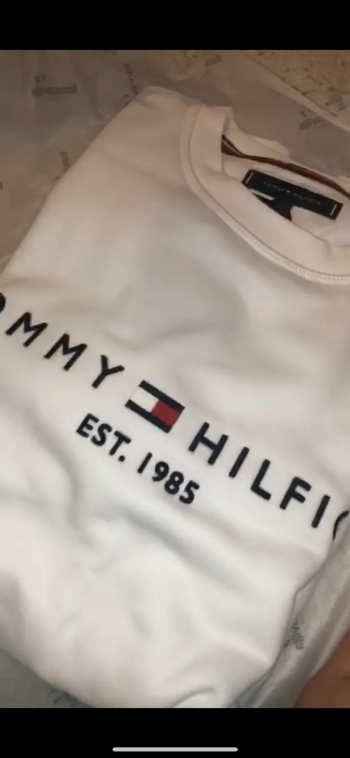 Tommy Hilfiger Logo Felpa Uomo Girocollo Cotone