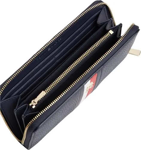 Tommy Hilfiger TH Icon AW0AW19163 portafoglio donna blu zip