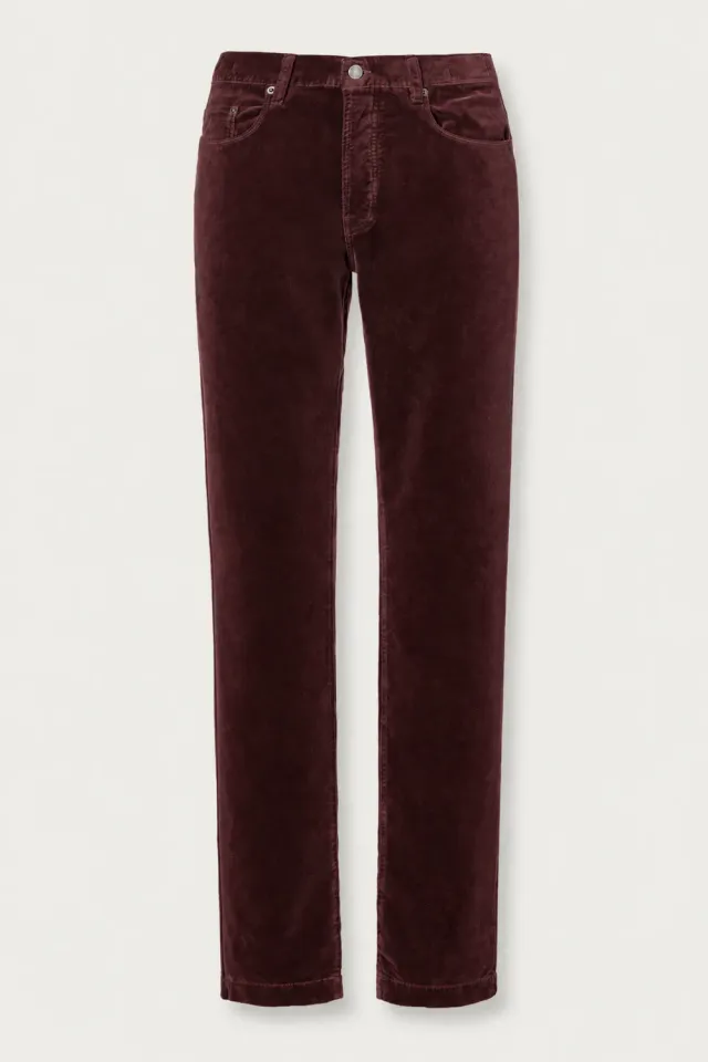 Massimo Alba Alunga pantalone rose brown velluto