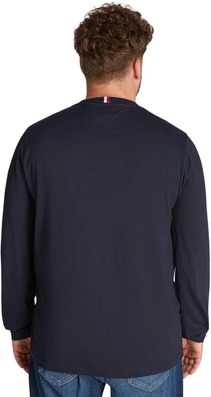 Tommy Hilfiger Chest Stripe Maglia Maniche Lunghe Uomo XXL Blu