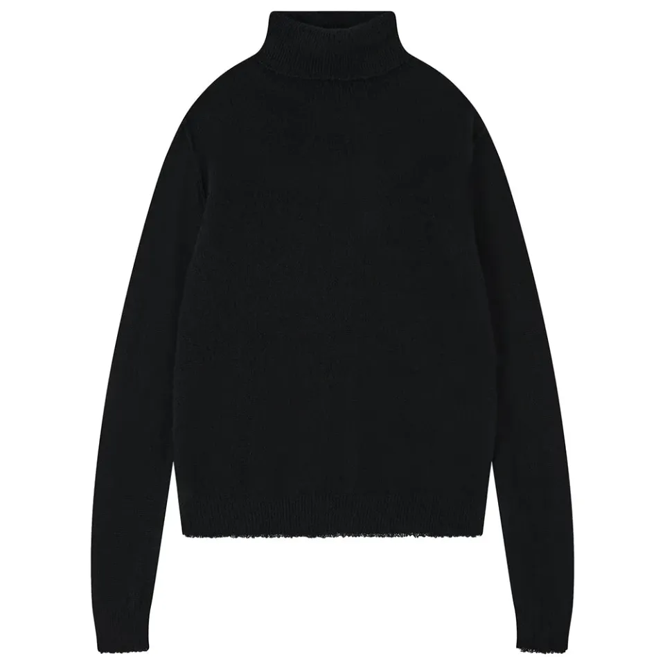 Jumper 1234 Distressed Roll maglione cashmere nero taglia 2