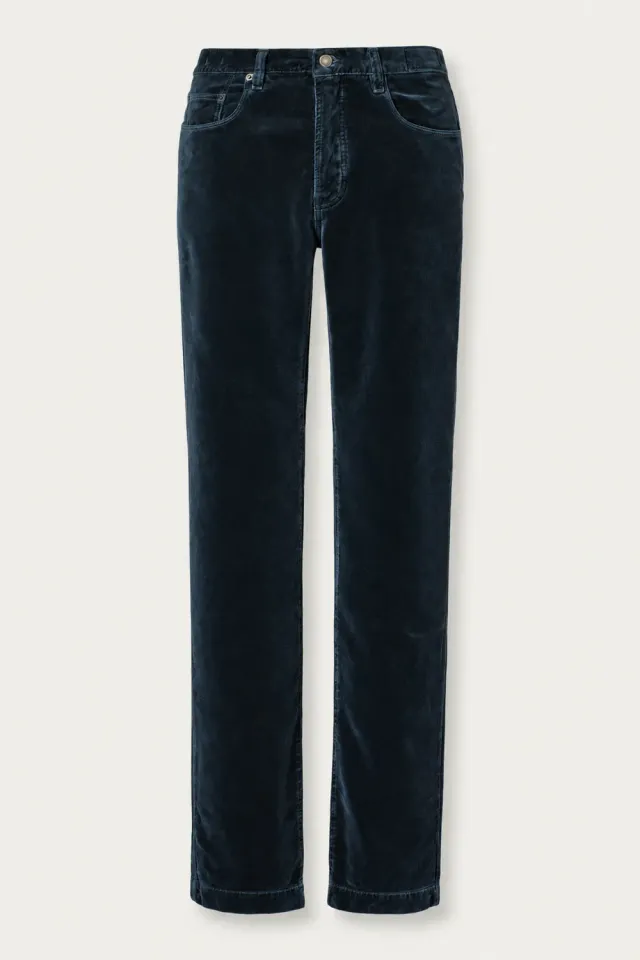 Massimo Alba Alunga pantaloni uomo dark blue velluto