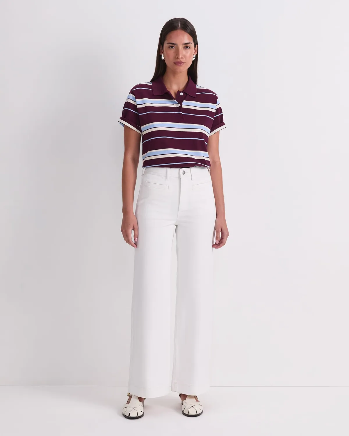 Sportscraft Tessa Wide Leg Jean jeans donna bianco